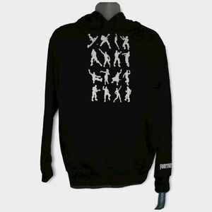 Fortnite Unisex Nerdcore Emote Dance Licensed Thick Epic Games Black Hoodie